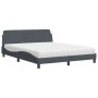 Cama con colchón terciopelo gris oscuro 160x200 cm de vidaXL, Camas y somieres - Ref: Foro24-3208432, Precio: 381,14 €, Descu...