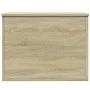 Caja de almacenaje madera ingeniería roble Sonoma 60x42x46 cm de vidaXL, Baúles de almacenamiento - Ref: Foro24-840655, Preci...