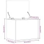 Caja de almacenaje madera ingeniería roble Sonoma 60x42x46 cm de vidaXL, Baúles de almacenamiento - Ref: Foro24-840655, Preci...