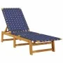 Tumbonas 2 unidades madera maciza de acacia y tela azul oscuro de vidaXL, Tumbonas - Ref: Foro24-3214212, Precio: 229,03 €, D...