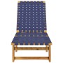 Tumbonas 2 unidades madera maciza de acacia y tela azul oscuro de vidaXL, Tumbonas - Ref: Foro24-3214212, Precio: 244,65 €, D...
