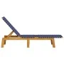 Tumbonas 2 unidades madera maciza de acacia y tela azul oscuro de vidaXL, Tumbonas - Ref: Foro24-3214212, Precio: 229,03 €, D...