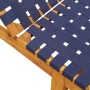 Tumbonas 2 unidades madera maciza de acacia y tela azul oscuro de vidaXL, Tumbonas - Ref: Foro24-3214212, Precio: 244,65 €, D...