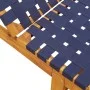 Tumbonas 2 unidades madera maciza de acacia y tela azul oscuro de vidaXL, Tumbonas - Ref: Foro24-3214212, Precio: 229,03 €, D...