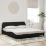 Cama con colchón terciopelo negro 180x200 cm de vidaXL, Camas y somieres - Ref: Foro24-3208453, Precio: 399,64 €, Descuento: %