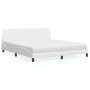 Cama con colchón cuero sintético blanco 180x200 cm de vidaXL, Camas y somieres - Ref: Foro24-3208458, Precio: 398,85 €, Descu...