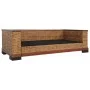 3-seater sofa with brown natural rattan cushions by vidaXL, Sofas - Ref: Foro24-283080, Price: 586,18 €, Discount: %