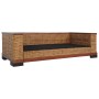 Sofá de 3 plazas con cojines ratán natural marrón de vidaXL, Sofás - Ref: Foro24-283080, Precio: 636,44 €, Descuento: %