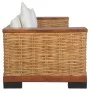 3-seater sofa with brown natural rattan cushions by vidaXL, Sofas - Ref: Foro24-283080, Price: 586,18 €, Discount: %
