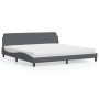 Cama con colchón terciopelo gris oscuro 200x200 cm de vidaXL, Camas y somieres - Ref: Foro24-3208472, Precio: 434,62 €, Descu...