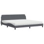 Cama con colchón terciopelo gris oscuro 200x200 cm de vidaXL, Camas y somieres - Ref: Foro24-3208472, Precio: 434,62 €, Descu...