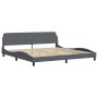 Cama con colchón terciopelo gris oscuro 200x200 cm de vidaXL, Camas y somieres - Ref: Foro24-3208472, Precio: 434,62 €, Descu...