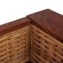3-seater sofa with brown natural rattan cushions by vidaXL, Sofas - Ref: Foro24-283080, Price: 586,18 €, Discount: %