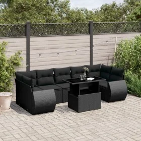8-piece garden sofa set and black synthetic rattan cushions by vidaXL, Garden sets - Ref: Foro24-3268405, Price: 623,82 €, Di...