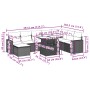Set de sofás de jardín 8 piezas y cojines ratán sintético negro de vidaXL, Conjuntos de jardín - Ref: Foro24-3267465, Precio:...