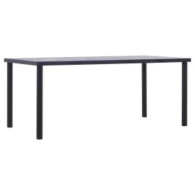 Schwarzer und betongrauer MDF-Esstisch 180x90x75 cm von vidaXL, Küchen- und Esstische - Ref: Foro24-281860, Preis: 178,45 €, ...