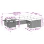 Set de sofás de jardín 10 pzas cojines ratán sintético negro de vidaXL, Conjuntos de jardín - Ref: Foro24-3268135, Precio: 67...