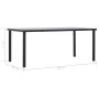 Mesa de comedor de MDF negro y gris hormigón 180x90x75 cm de vidaXL, Mesas de cocina y de comedor - Ref: Foro24-281860, Preci...