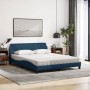 Cama con colchón de tela azul 160x200 cm de vidaXL, Camas y somieres - Ref: Foro24-3208430, Precio: 384,04 €, Descuento: %