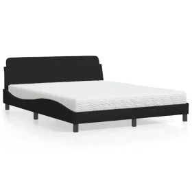 Bed with black fabric mattress 160x200 cm by vidaXL, Beds and slatted bases - Ref: Foro24-3208426, Price: 373,06 €, Discount: %