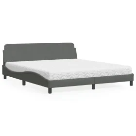 Bed with dark gray fabric mattress 180x200 cm by vidaXL, Beds and slatted bases - Ref: Foro24-3208445, Price: 397,98 €, Disco...
