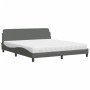Cama con colchón de tela gris oscuro 180x200 cm de vidaXL, Camas y somieres - Ref: Foro24-3208445, Precio: 405,87 €, Descuent...
