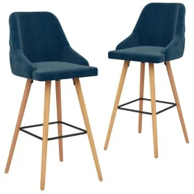 Taburetes de cocina 2 unidades terciopelo azul de vidaXL, Taburetes de cocina - Ref: Foro24-289463, Precio: 184,62 €, Descuen...