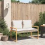 Banco de jardín con cojín beige mezcla ratán sintético acacia de vidaXL, Bancos de jardín - Ref: Foro24-365863, Precio: 102,4...