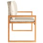 Banco de jardín con cojín beige mezcla ratán sintético acacia de vidaXL, Bancos de jardín - Ref: Foro24-365863, Precio: 102,4...