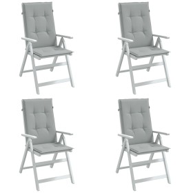 Cojines para silla respaldo alto 4 uds tela gris claro melange de vidaXL, Cojines para sillas y sofás - Ref: Foro24-4002413, ...