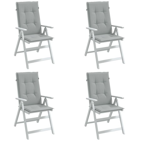 Cojines para silla respaldo alto 4 uds tela gris claro melange de vidaXL, Cojines para sillas y sofás - Ref: Foro24-4002413, ...
