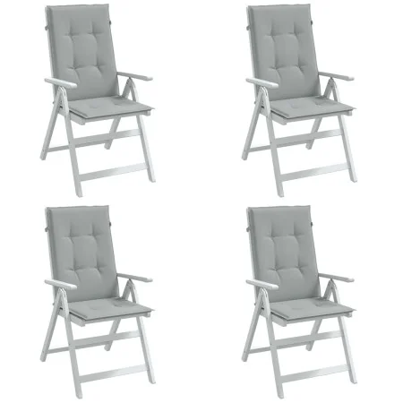 Cojines para silla respaldo alto 4 uds tela gris claro melange de vidaXL, Cojines para sillas y sofás - Ref: Foro24-4002413, ...