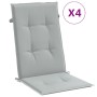 Cojines para silla respaldo alto 4 uds tela gris claro melange de vidaXL, Cojines para sillas y sofás - Ref: Foro24-4002413, ...