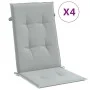 Cojines para silla respaldo alto 4 uds tela gris claro melange de vidaXL, Cojines para sillas y sofás - Ref: Foro24-4002413, ...