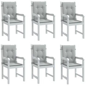 Cojines para silla respaldo bajo 6 ud tela gris claro melange de vidaXL, Cojines para sillas y sofás - Ref: Foro24-4002447, P...