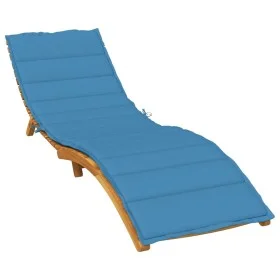 Cojín para tumbona tela azul melange 200x50x4 cm de vidaXL, Cojines para sillas y sofás - Ref: Foro24-4002502, Precio: 36,12 ...