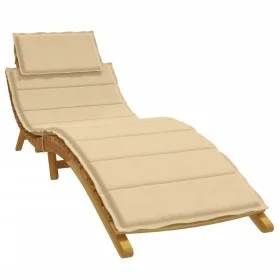 Cojín para tumbona tela beige melange 186x58x3 cm de vidaXL, Cojines para sillas y sofás - Ref: Foro24-4002479, Precio: 46,48...