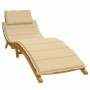 Cojín para tumbona tela beige melange 186x58x3 cm de vidaXL, Cojines para sillas y sofás - Ref: Foro24-4002479, Precio: 47,41...