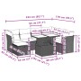 Set de sofás de jardín 8 piezas y cojines ratán sintético negro de vidaXL, Conjuntos de jardín - Ref: Foro24-3274675, Precio:...