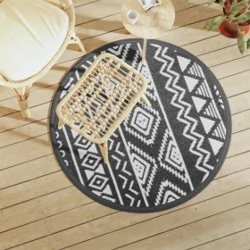 Alfombra de exterior PP negro Ø120 cm de vidaXL, Protectores para exterior - Ref: Foro24-368534, Precio: 22,43 €, Descuento: %