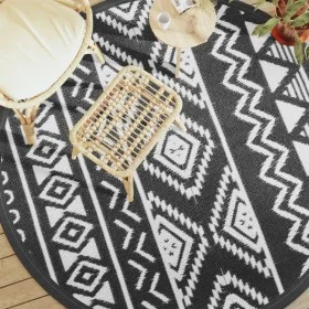 Alfombra de exterior PP negro Ø200 cm de vidaXL, Protectores para exterior - Ref: Foro24-368536, Precio: 41,15 €, Descuento: %