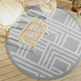 Alfombra de exterior PP gris Ø160 cm de vidaXL, Protectores para exterior - Ref: Foro24-368569, Precio: 25,77 €, Descuento: %