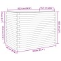 Jardinera madera maciza de pino blanco 90x60x68,5 cm de vidaXL, Maceteros y jardineras - Ref: Foro24-3282500, Precio: 254,02 ...