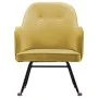Senfgelber Schaukelstuhl aus Samt von vidaXL, Schaukelstühle - Ref: Foro24-289525, Preis: 103,83 €, Rabatt: %