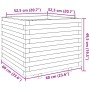 Jardinera madera de pino impregnada 60x60x49,5 cm de vidaXL, Maceteros y jardineras - Ref: Foro24-3282523, Precio: 143,66 €, ...
