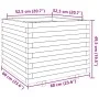 Jardinera madera de pino impregnada 60x60x49,5 cm de vidaXL, Maceteros y jardineras - Ref: Foro24-3282523, Precio: 141,65 €, ...