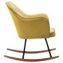 Silla mecedora de terciopelo amarillo mostaza de vidaXL, Mecedoras - Ref: Foro24-289525, Precio: 105,26 €, Descuento: %