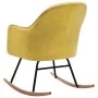 Senfgelber Schaukelstuhl aus Samt von vidaXL, Schaukelstühle - Ref: Foro24-289525, Preis: 103,83 €, Rabatt: %