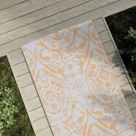 Alfombra de exterior PP naranja y blanco 80x250 cm de vidaXL, Protectores para exterior - Ref: Foro24-317039, Precio: 29,26 €...