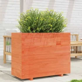 Solid wax brown pine wood planter 90x40x72.5 cm by vidaXL, Pots and planters - Ref: Foro24-3282596, Price: 236,72 €, Discount: %